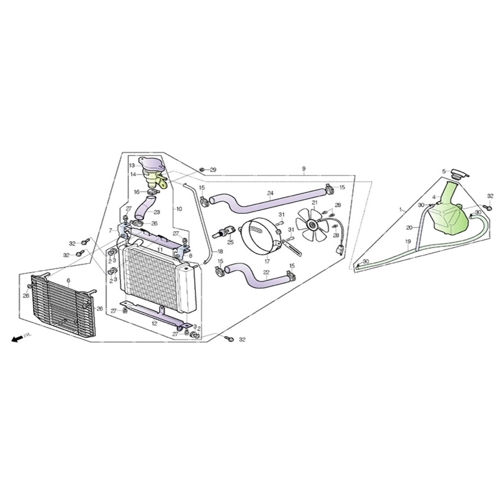 DAELIM VJF250 ROADWIN FAN MUSURU #DL F3030